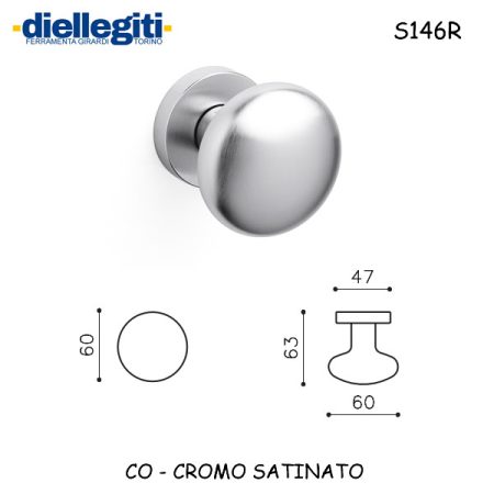 MEZZO POMOLO EDISON 60 CROMO SATINATO