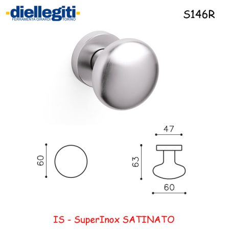 MEZZO POMOLO EDISON 60 SuperInox SATINATO