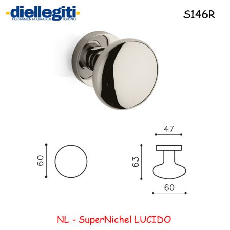 MEZZO POMOLO EDISON 60 SuperNichel LUCIDO