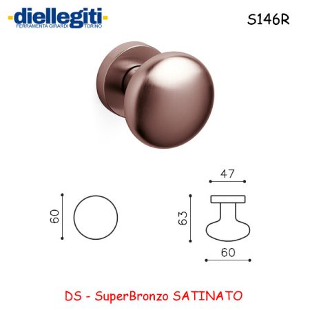 MEZZO POMOLO EDISON 60 SuperBronzo SATINATO