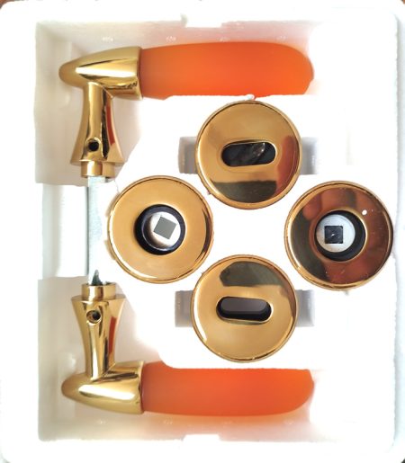 MANIGLIA AURORA OTTONE LUCIDO+AMBRA ACIDATO