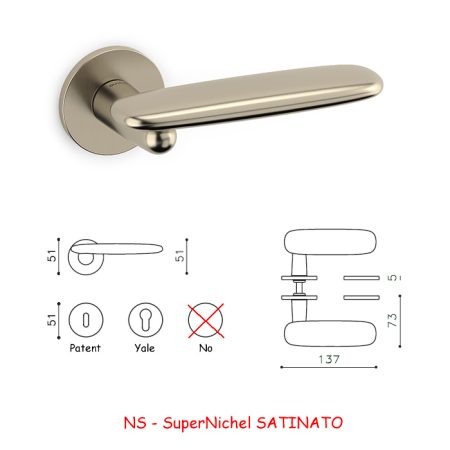 Maniglia Olivari  DOLMEN SuperNichel SATINATO