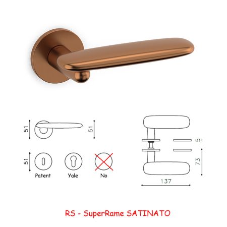 Maniglia Olivari  DOLMEN SuperRame SATINATO
