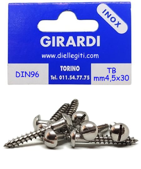 VITE A LEGNO TB 4,5x30 INOX A2 DIN 96