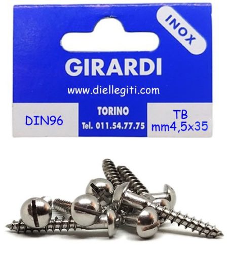 VITE A LEGNO TB 4,5x35 INOX A2 DIN 96