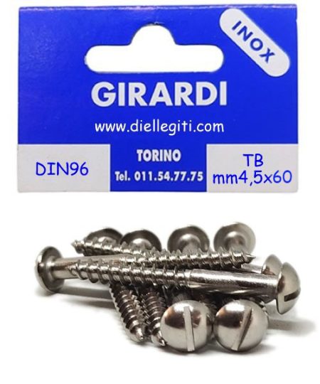 VITE A LEGNO TB 4,5x60 INOX A2 DIN 96