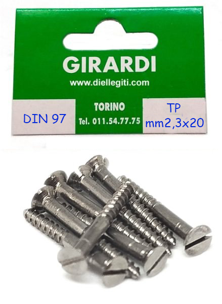 VITE A LEGNO IN FERRO T.PIATTA 2,3x20 DIN 97
