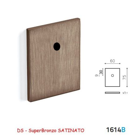 BOCCHETTA RETTANGOLARE PER BLINDATI SuperBronzo SATINATO