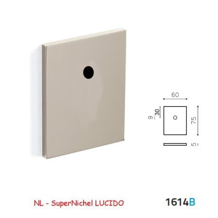 BOCCHETTA RETTANGOLARE PER BLINDATI SuperNichel LUCIDO