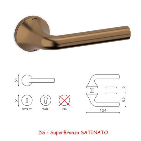 MANIGLIA BASEL L SuperBronzo SATINATO
