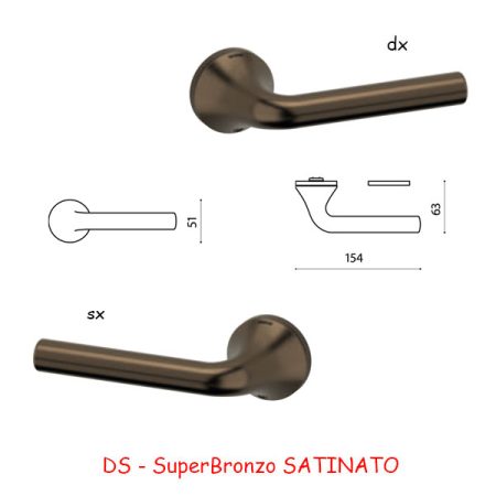 MEZZA MANIGLIA BASEL L SuperBronzo SATINATO