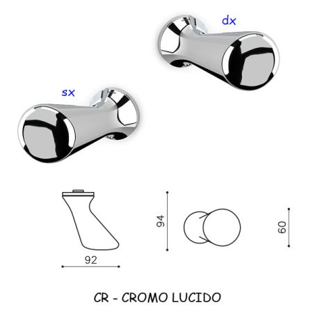 POMOLO FISSO BASEL ZANCATO CROMO LUCIDO