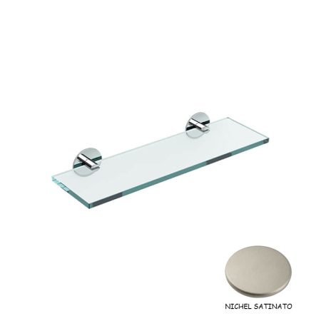 MENSOLA IN VETRO TECNACOL 1748/400 NICHEL SATINATO