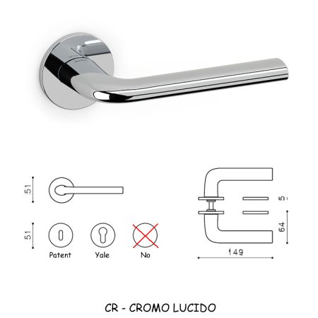 Maniglia Olivari INTRO CROMO LUCIDO