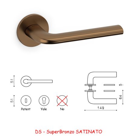 Maniglia Olivari INTRO SuperBronzo SATINATO