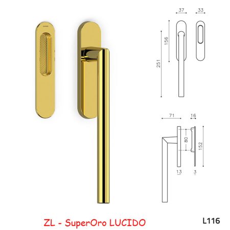 MANIGLIONE ALZANTE SERENELLA SuperOro LUCIDO